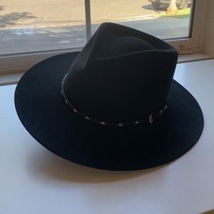 DUNE 5X GUN CLUB HAT Custom Black Stetson with Leather Braided Band 61 | 7 5/8